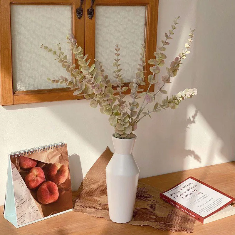 Nordic plain ceramic vase ornament ins wabi sandy wind simple art flower ware bed and breakfast office decoration