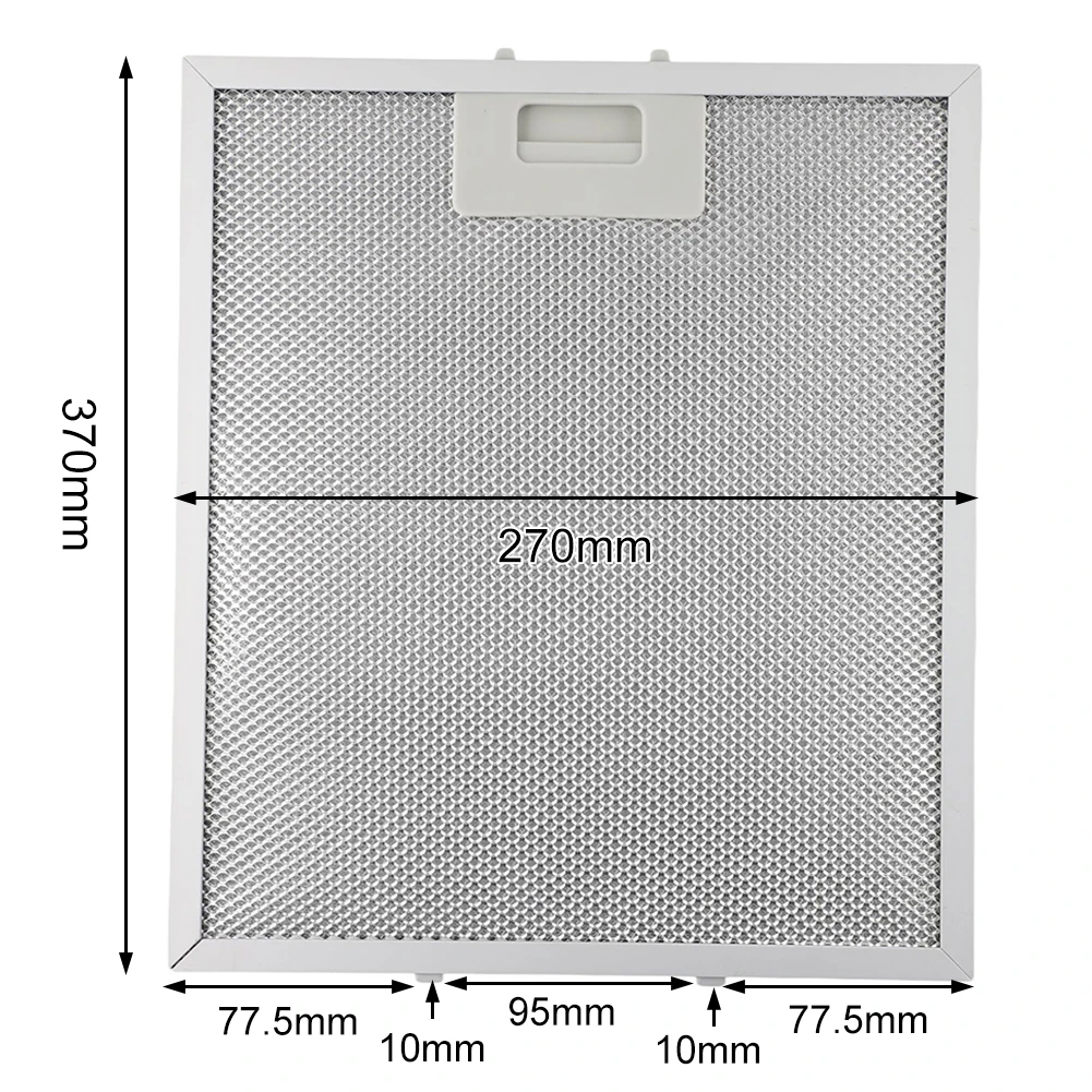 Filtri antigrasso 1pc per filtro antigrasso di scarico da cucina per cappe aspiranti metallo 370x270mm filtro argento accessori per la casa