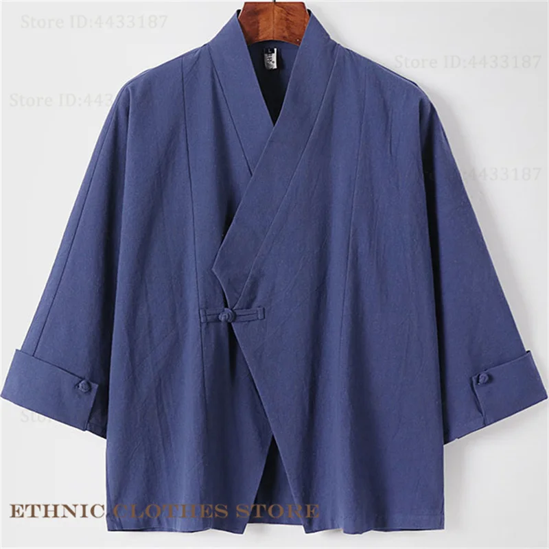 

Плюс размер 3XL-9XL хлопок и лен японское кимоно кардиган ретро хаори юката топы Harajuku кимоно куртки верхняя одежда свободная мужская рубашка