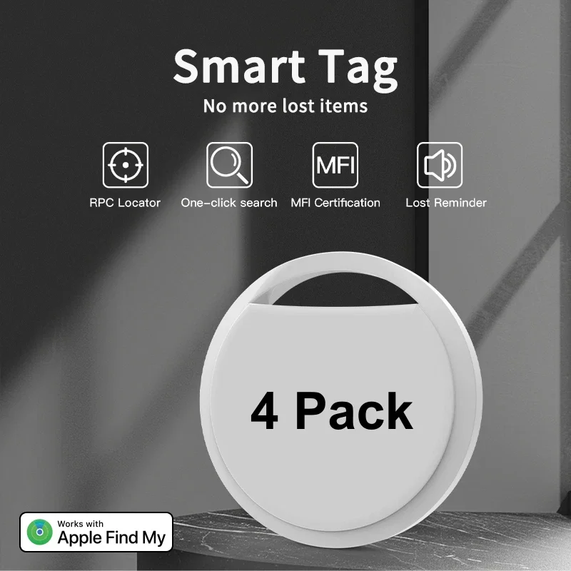 Global Smart Air Tags|4 pack for For iPhone & iPad & Mac|