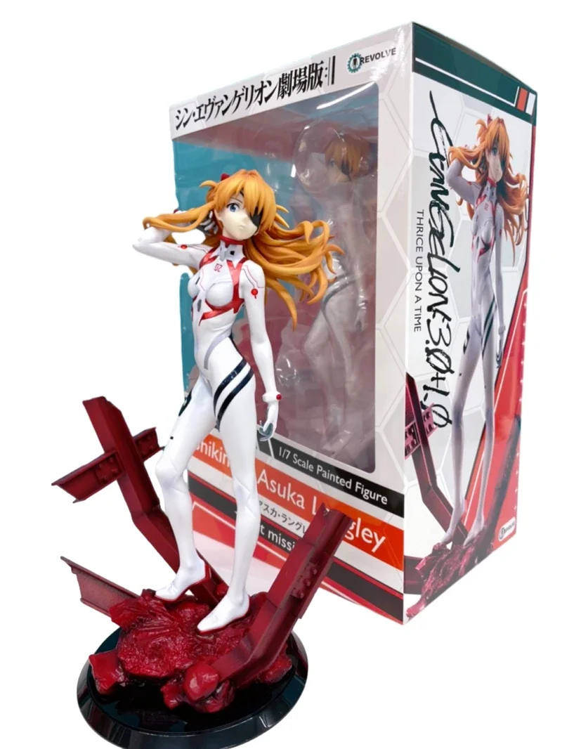 Neon Genesis Evangelion Anime figura EVA Kawaii Asuka figuras de acción chica Sexy Makinami estatuilla modelo de colección juguetes de muñecas, 26cm