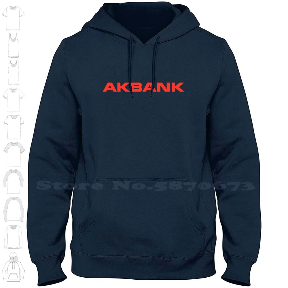 Akbank Logo High-quality Hoodie 100% Cotton Sweatshirt