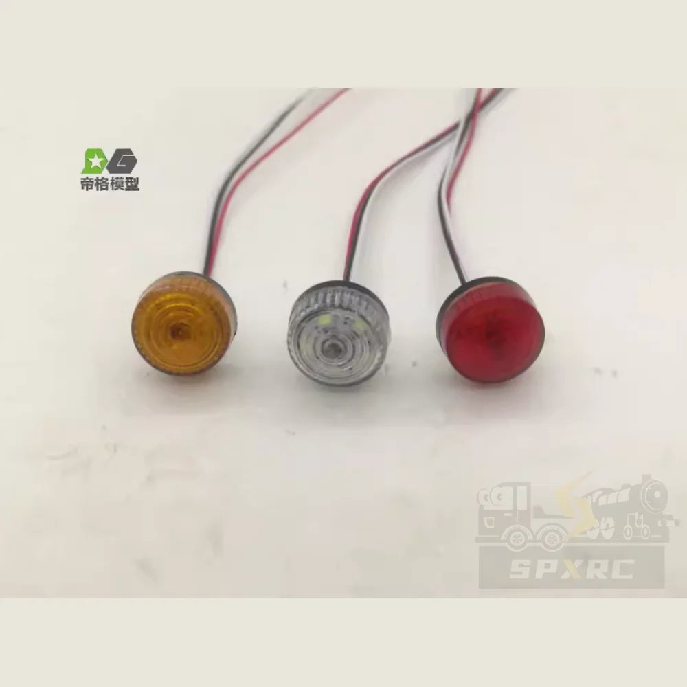 Rotating lights Engineering lights for Tamiya RC trailer truck 1/14 56360 56323 toy car retrofitting LED parts  Red orange white