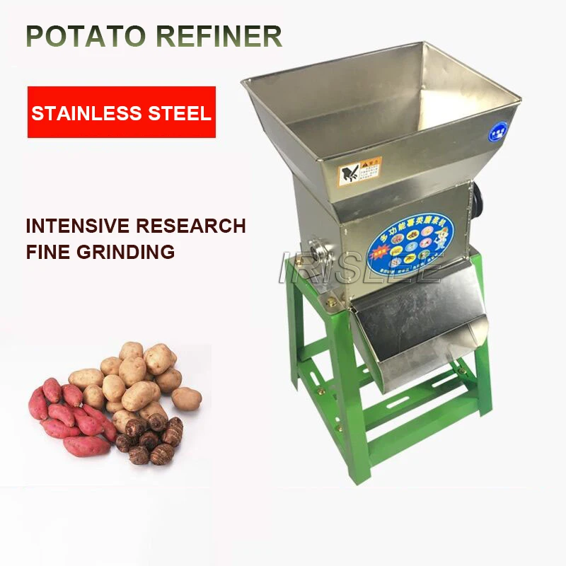 Stainless Steel Frame Cassava Feed Crusher Electric Sweet Potato Grinder Taro Wet Starch Pulping Refiner Extractor Separator