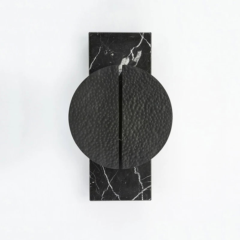 Imagem -03 - Postmodern Black Grey Marble Wall Light Sala de Estar Sala de Jantar Luxo Home Decor Lâmpada Cabeceira Estudo Corredor Hotel Designer Sconce g4