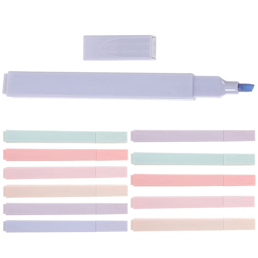 

12Pcs Small Highlighter Pens Colorful Marker Pens for Study Note Marking Teacher Use and DIY Scrapbook Highlighters for Office