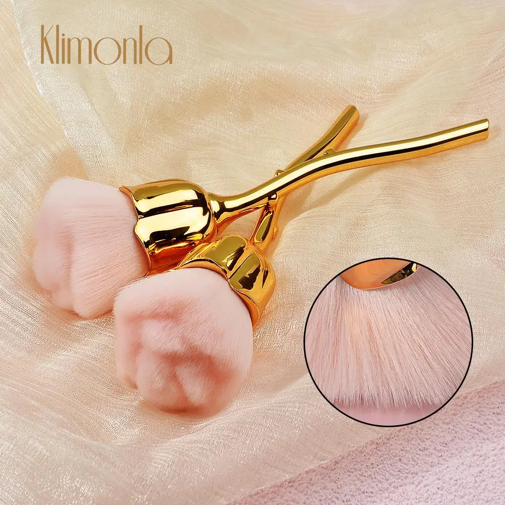 

New Rose Nail Art Dust Brush For Manicure Beauty Brush Blush Powder brushes Fashion Gel Nail Accessories Nail Material Tools