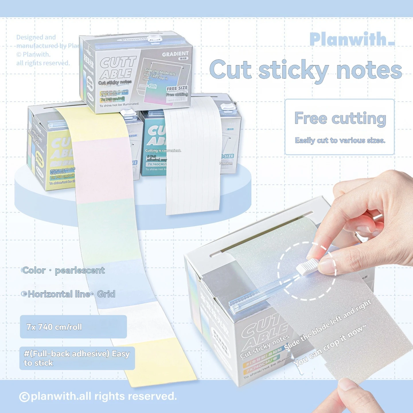 

Planwith convenient stickers with high aesthetic appeal can be used to stick student specific material paper and expand the post
