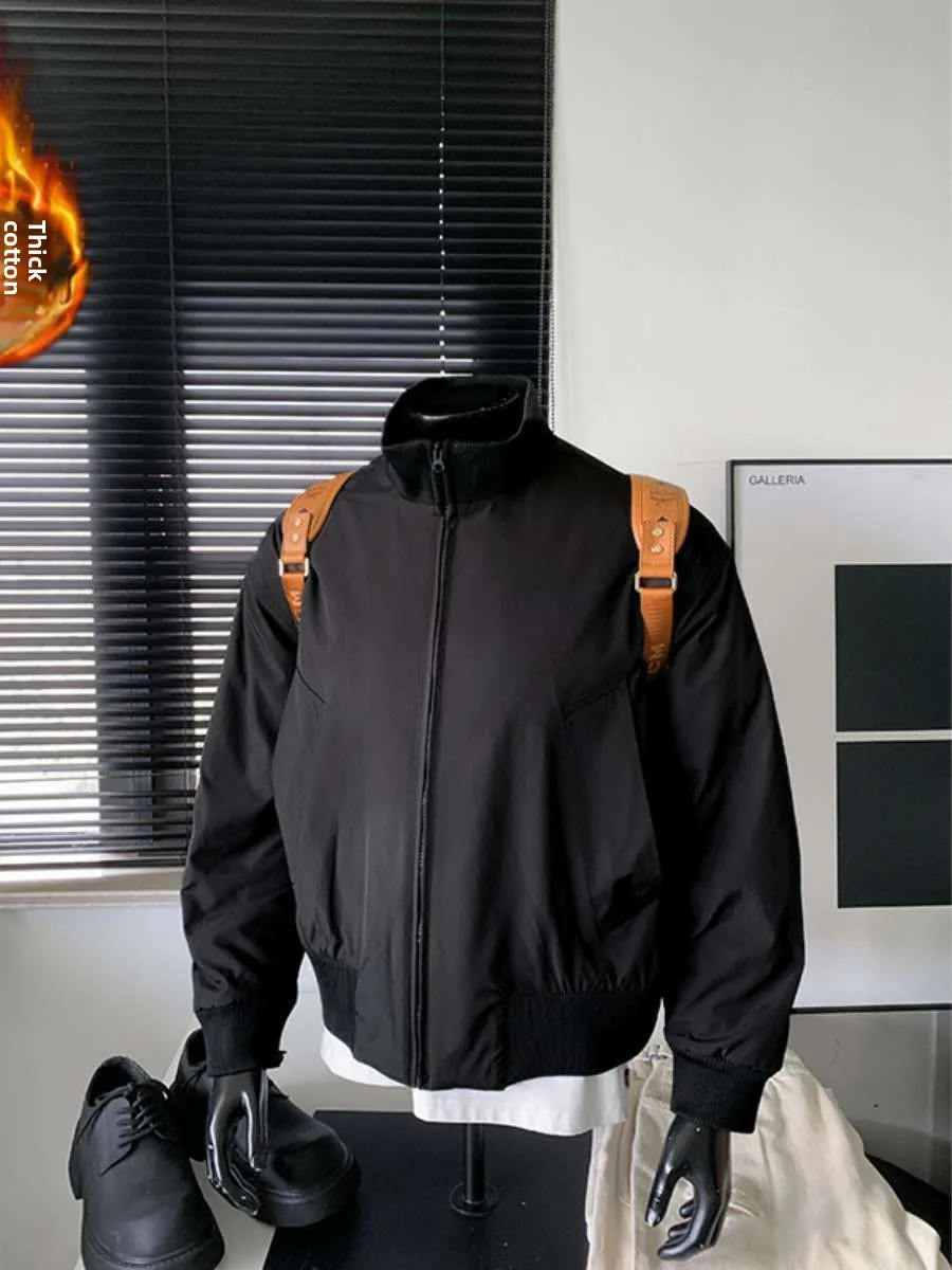 

Men's Thiened Waterproof Loose Cotton Jaet Special Controlled Cotton Insert Outerwear Youth Cleanfit Sle Autumn Wear