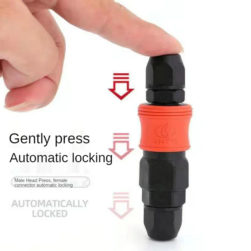 Self-locking Pneumatic Fittings Air Compressor Hose Quick Coupler Plug Socket Connector Plastic Steel Pneumatic Fittings PU Tube