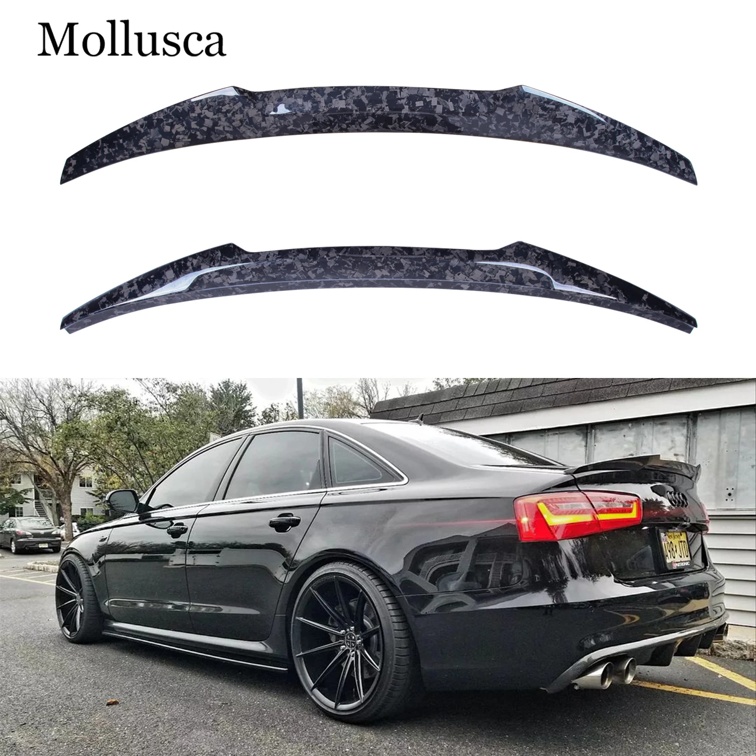 

For AUDI A6 C7 Sedan M4 Style Forged Carbon Fiber Rear Spoiler Trunk Wing 2012-2015