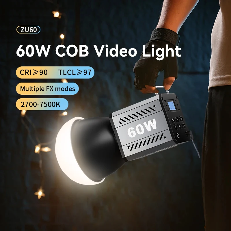 

Dual color temperature fill light handheld COB photography light portable outdoor live shooting video light mini bowens mount