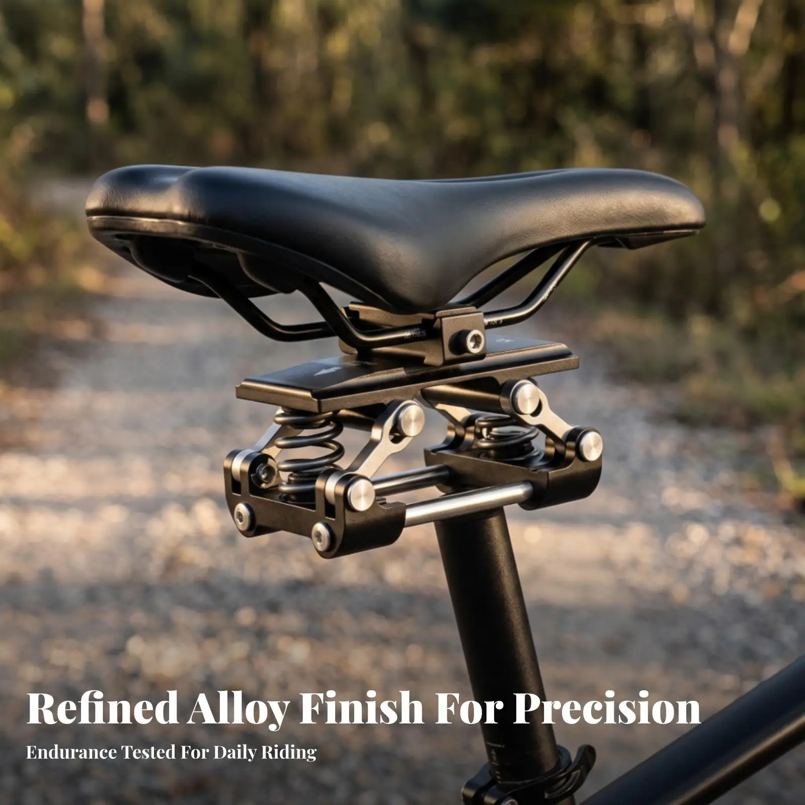 Bicycle Frame Shock Absorber with Flat Top Mount for Long Ride Comfort and Stability