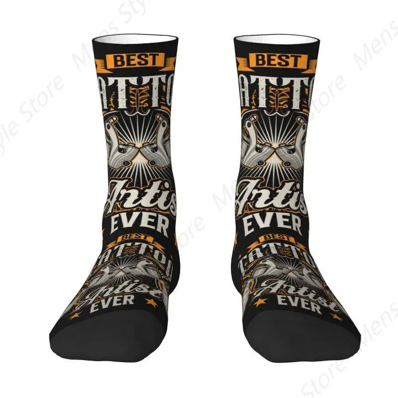 Tattooists Best Tattoo Artist Ever Dress Socks Mens Womens Warm Funny Novelty Tattoo Experts Crew Socks