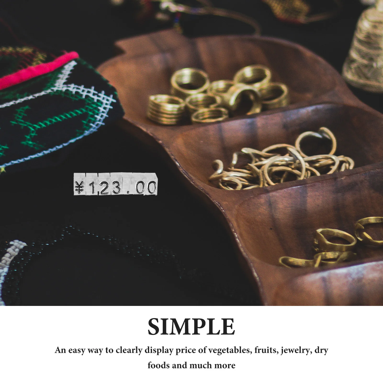 20 Pcs Price Tag Adjustable Jewelry Display Tags Counter Stand Cube Plastic Stands Label