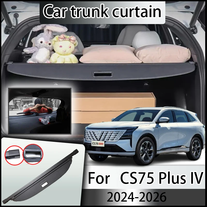 

Auto Trunk Covers For Changan CS75 Plus IV MK4 2024 2025 2026 Car Tail Box Storage Partition Rear Boot Curtain Cars Accessories