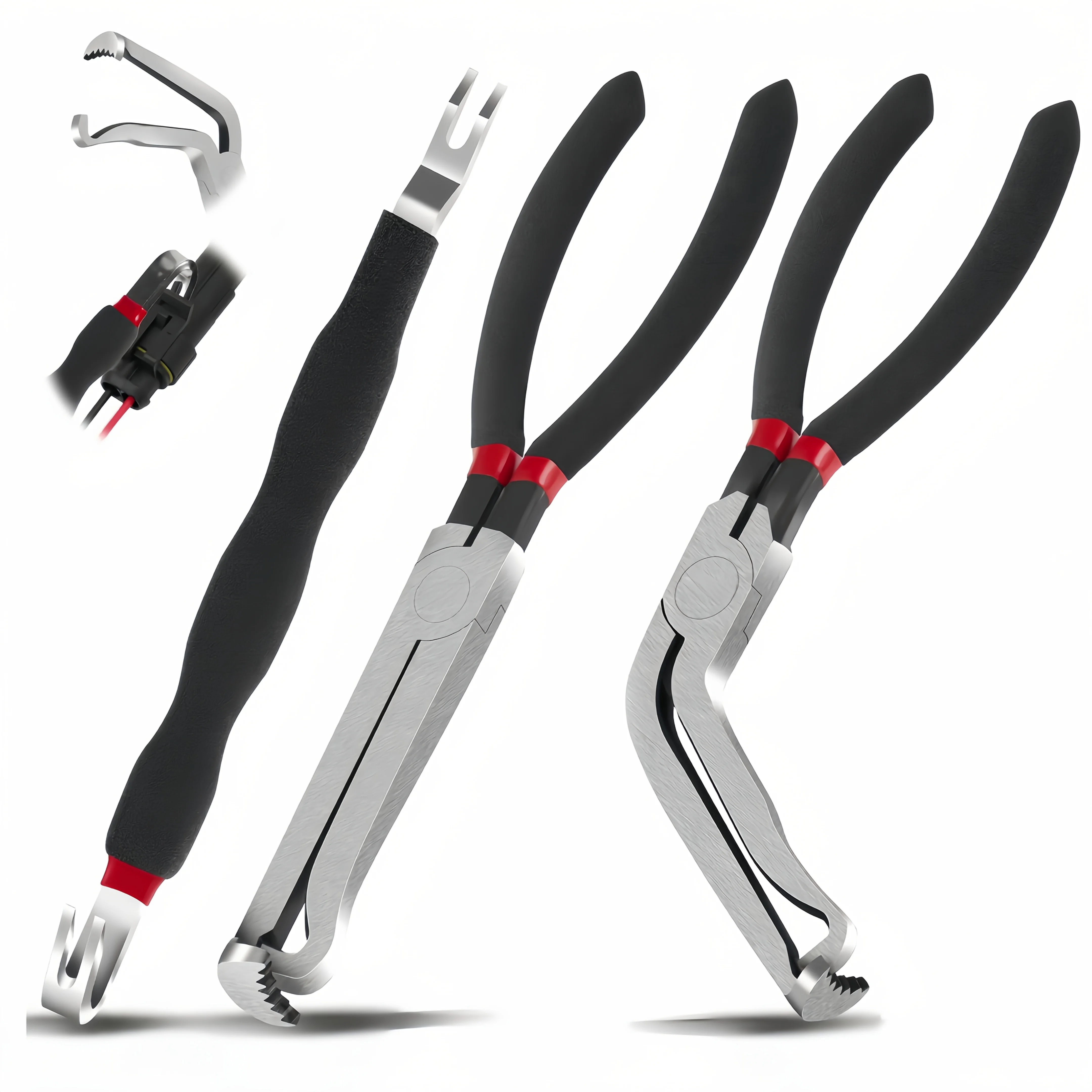 1/2/3pcs Electrical Disconnect Pliers Connector Separator 60 Degree for Electrical Wiring MAF Sensors Fuel Injectors Coils