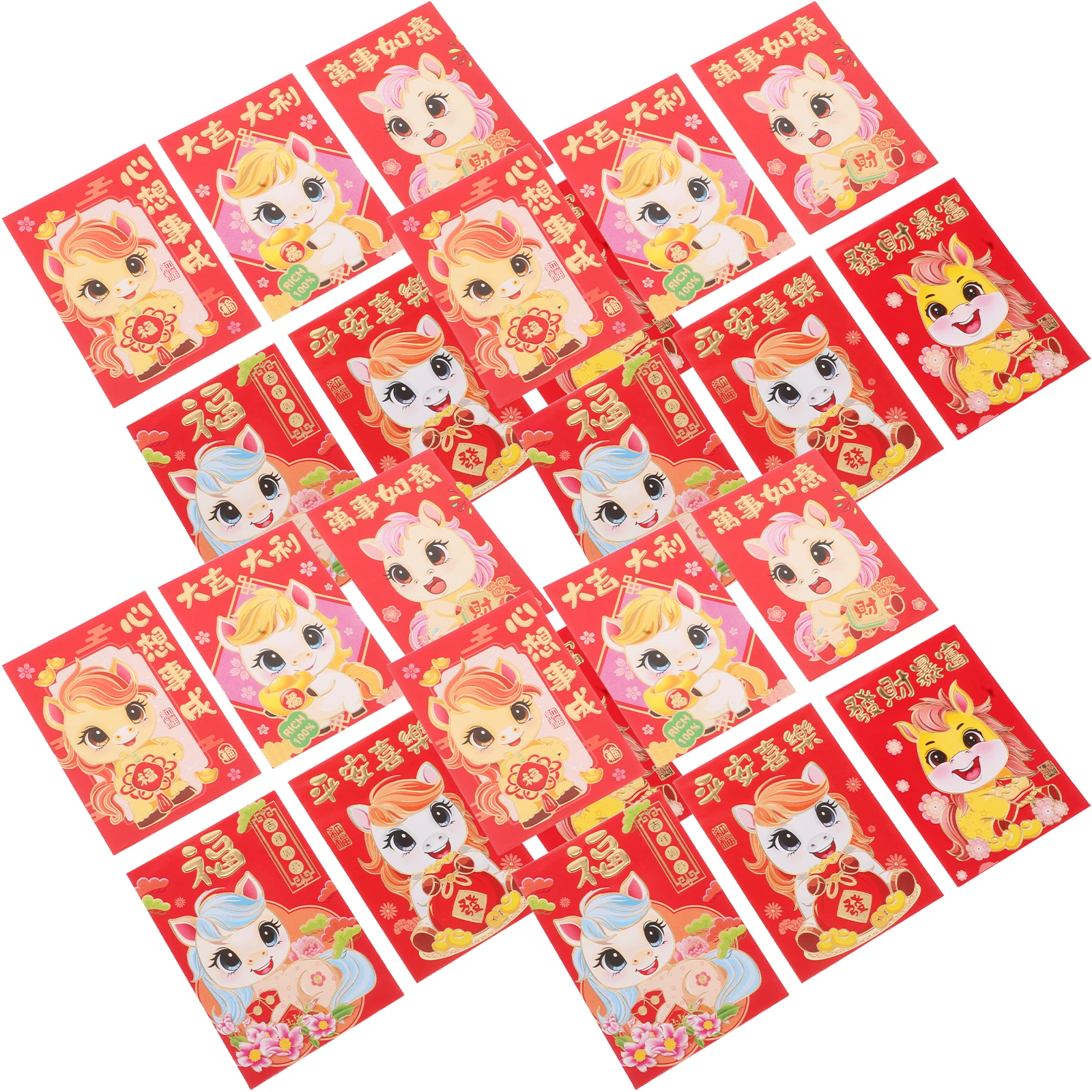 

300 Pcs Creative Red Envelope Small Envelopes Chinese Packet Cute New Year for Money Chinesse