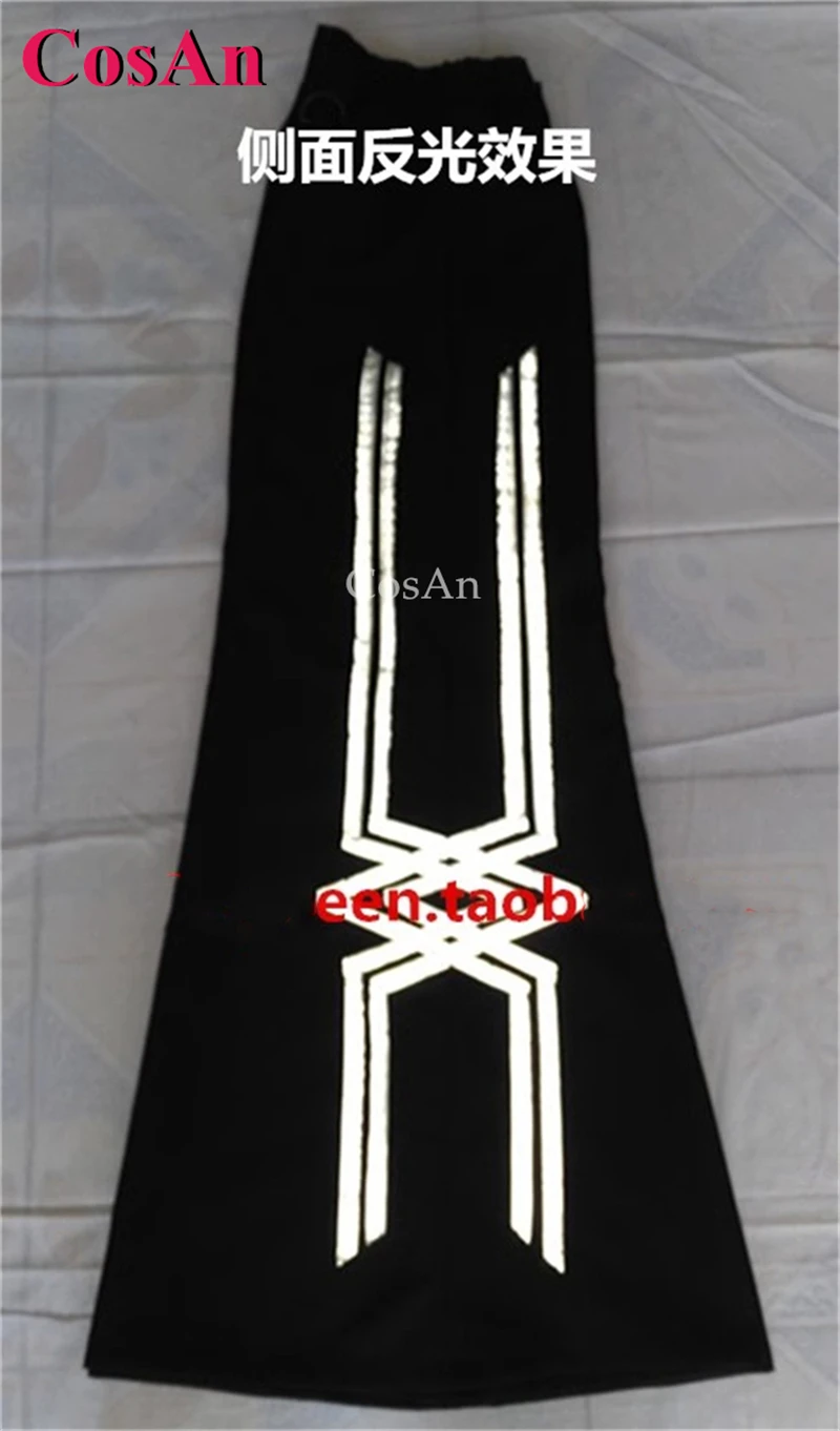 CosAn مزدوجة عبر أنماط شبح الرقص السراويل ملبورن شافل فات السراويل جرس قيعان مشرق تأثير عاكس بنطلون جديد