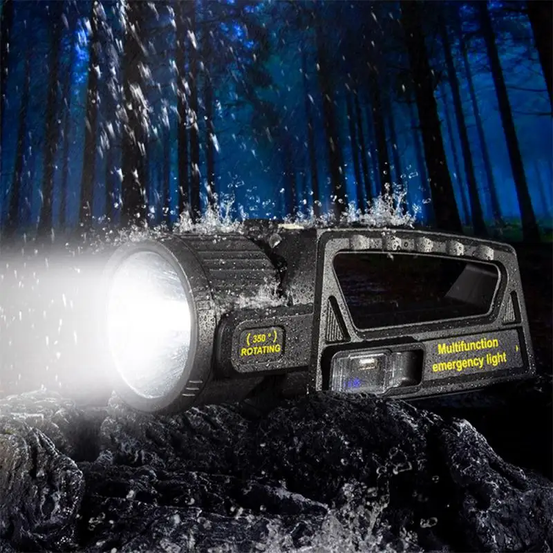 

4500mah Tactical Lantern Powerful Bright Power Display Outdoor Accessories Lantern Type-c Solar Charging Long Shot