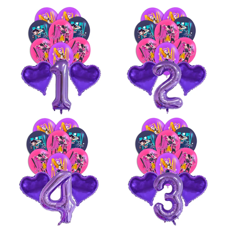 

KPop Demon Hunters Balloon Cartoon Anime Aluminum Foil Balloon Boys Girls Birthday Party Decoration Balloon Children's Gift