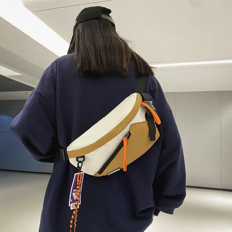 الصدر تلاعب حقيبة المرأة حزمة مراوح الشارع الشهير أكياس الصدر متعددة الوظائف للجنسين النايلون الهيب هوب الخصر حقيبة جيب للهاتف حزمة مراوح الرجال