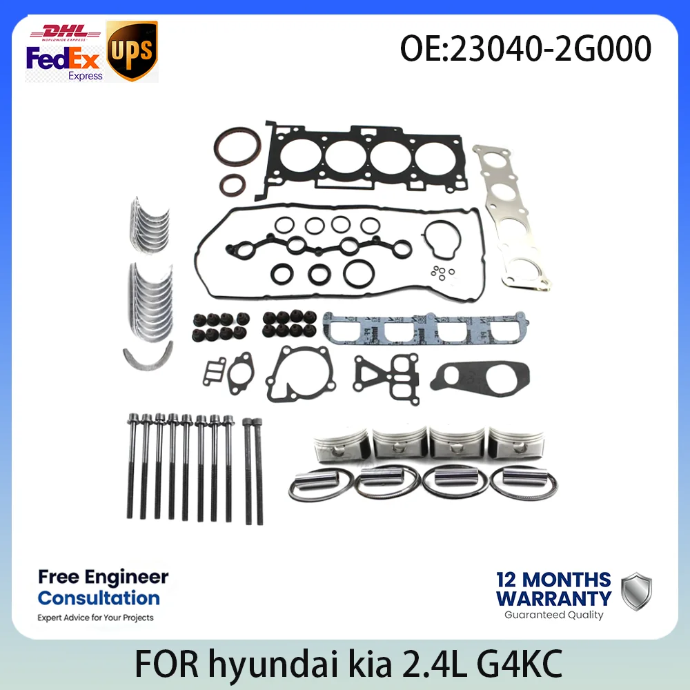 Kit de Reparación de Motor para Hyundai Sonata, Grandeur, Tucson, Kia Optima, Carens, Sportage, Motor 2.4L G4KC, Repuestos de Auto