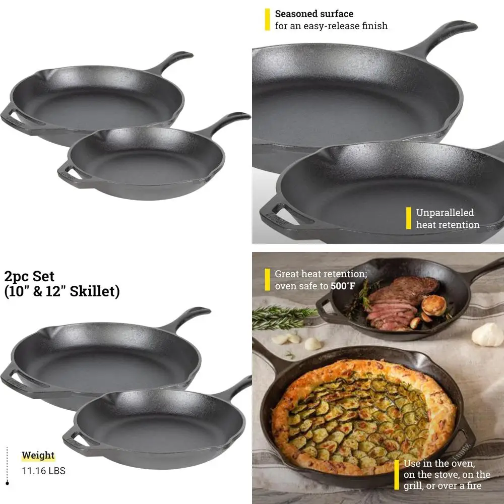 

Набор сковородок из 2 предметов с антипригарным покрытием и сковородой 10 и 12 дюймов для профессионального приготовления дома.