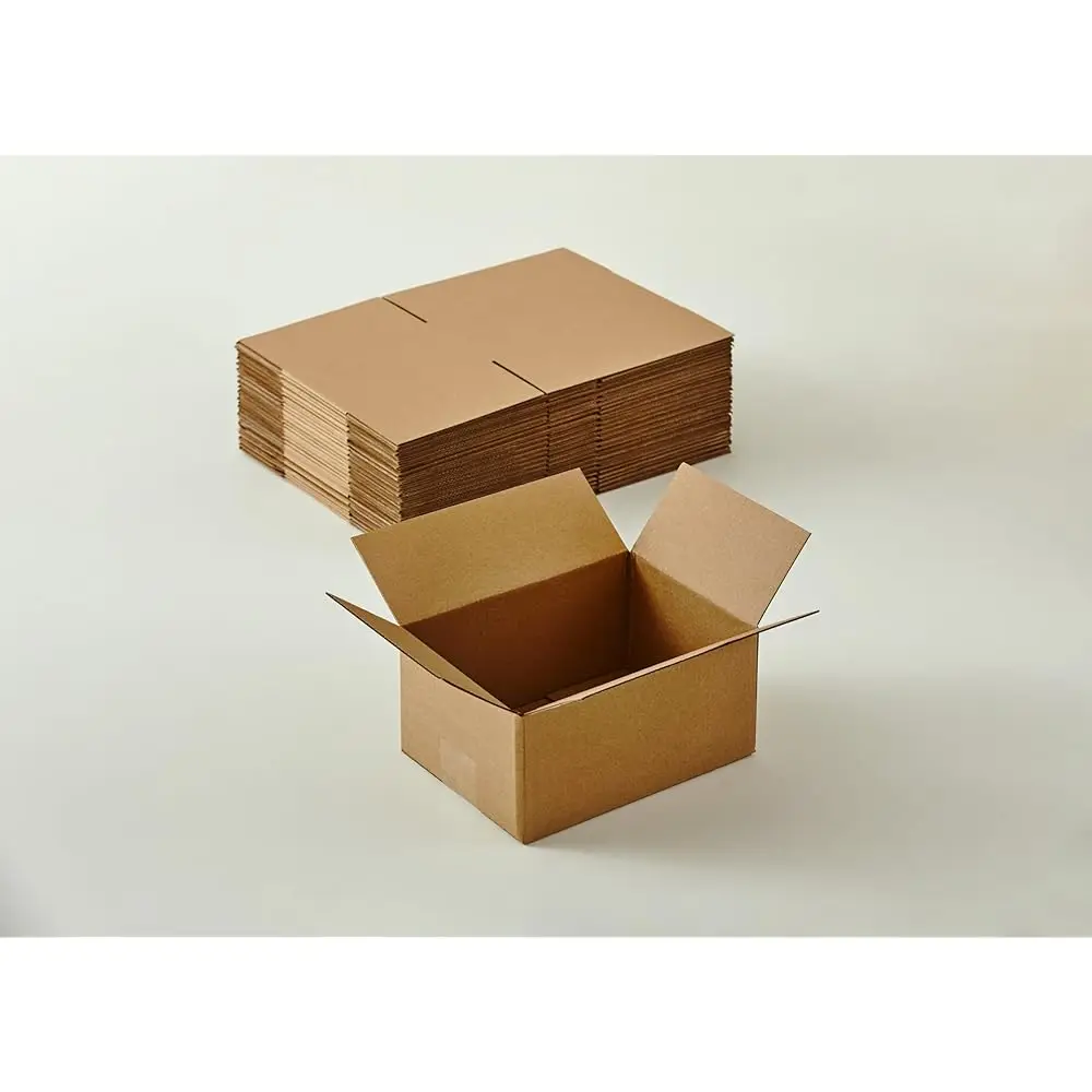 

25 упаковок маленьких почтовых коробок 8x6x4 дюйма, из гофрированного картона, для малого бизнеса, легко собираются для отправки почтой