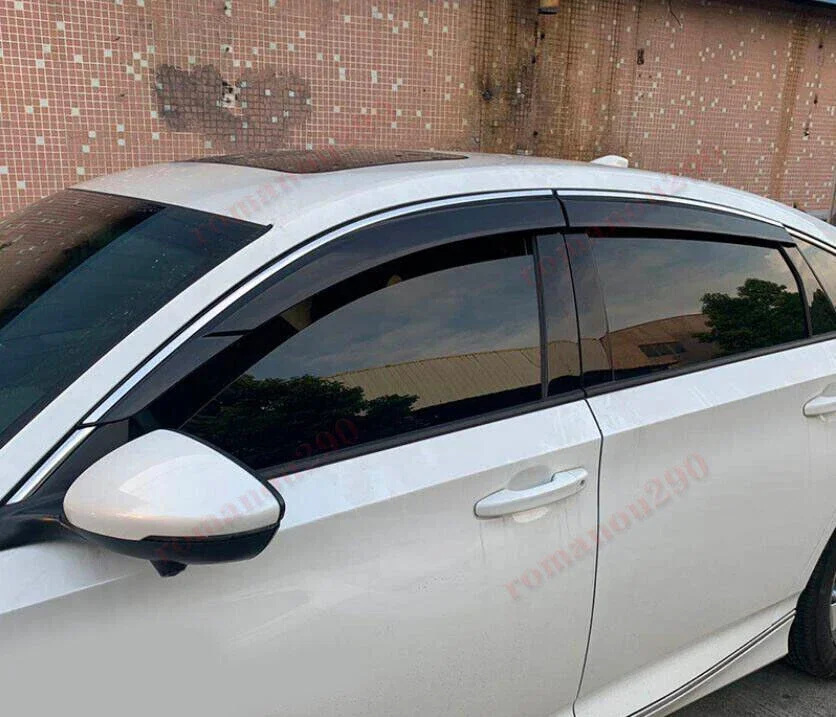 يناسب هوندا أكورد 2018-2022 ABS سموكي نافذة الرياح أقنعة الشمس المطر الحرس تنفيس منحرف 4 قطعة اكسسوارات السيارات التصميم