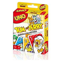 Mattel Games UNO Tom and Jerry Card Game for Family Night Featuring Tv Show Themed Graphics and a Special Rule for 2-10 Players