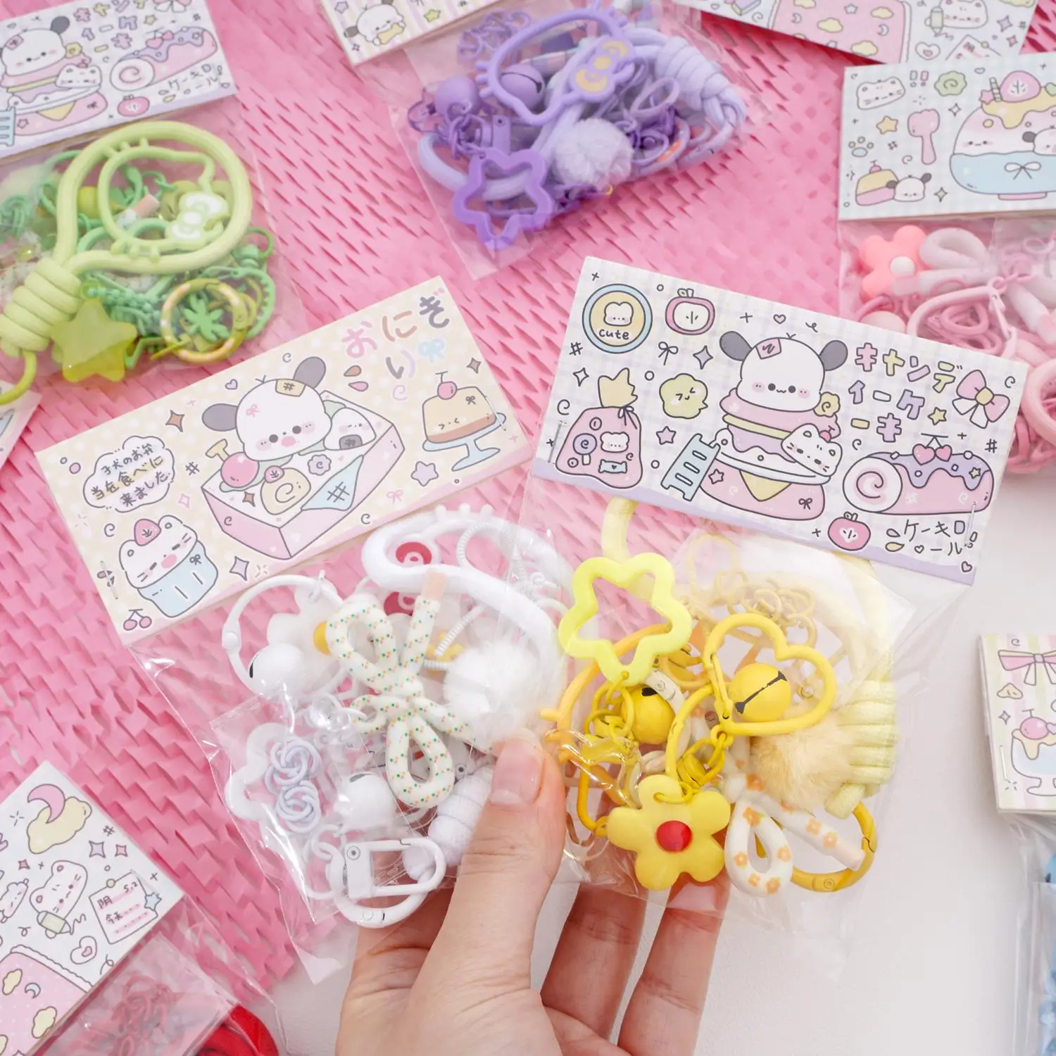 New Style 10Pcs/set Perler Beads Pendants Diy Keychain Material Kit For Jewelry DIY Handmade Making Bag Charms Accessories - view 5