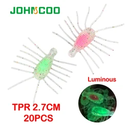 Johncoo Fishing lure floating worm lure 2.7cm 1.28g Small lure for trout Floating insect lure and Ajing fishing lure 20pcs/ box