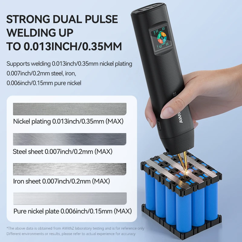 Soldador de ponto portátil diy máquina de solda a ponto portátil 90 engrenagens de armazenamento de energia ajustável soldagem a ponto para 18650 bateria de lítio