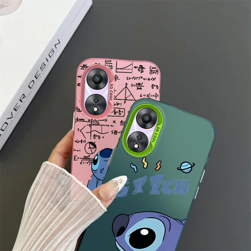 Stitch is cute and handsome For OPPO A 31 37 38 55 57 58 74 76 78 94 98 Reno 6 7 8 Z T Pro Colorful Phone Case Soft Funda Cover