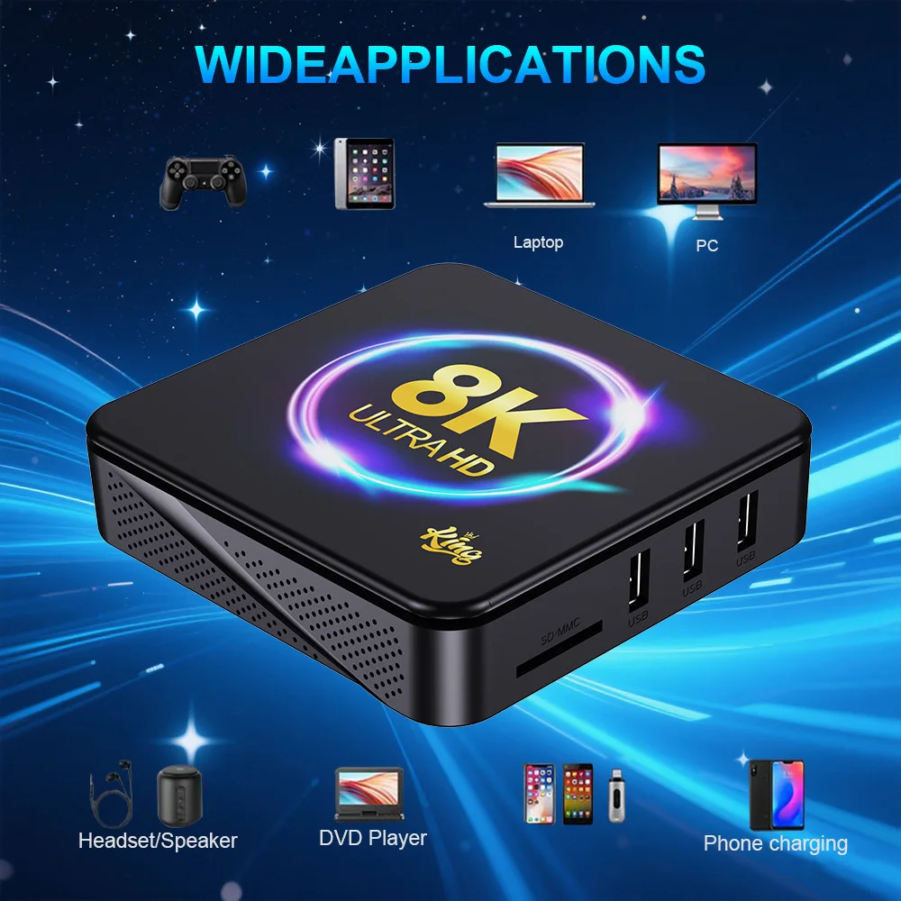 Velec Android 14 TV Box 8K Video Decoding 8K Streaming Media Player مع معالج WiFi ثنائي النطاق رباعي النواة لـ Netflix YouTube #5