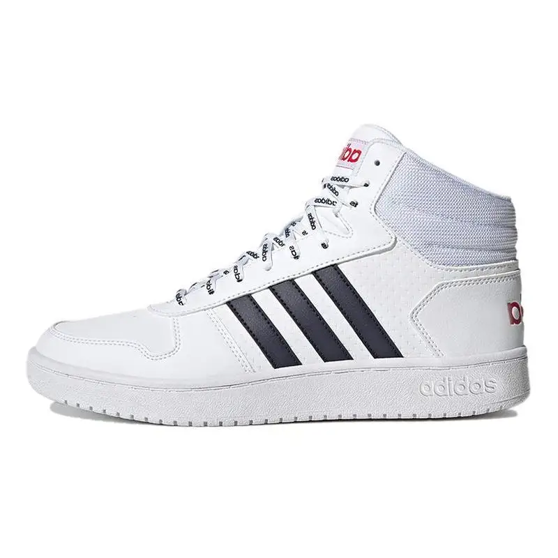 Adidas Hoops 2.0 Mid White Legend Ink Sneakers shoes FY8616