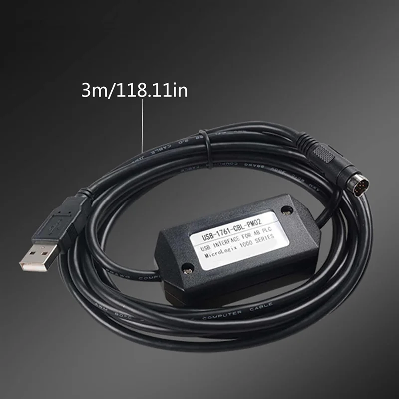

USB-1761-CBL-PM02 For Allen Bradley-Micrologix 1000/1200/1400/1500 Series PLC Programming Cable-A79G