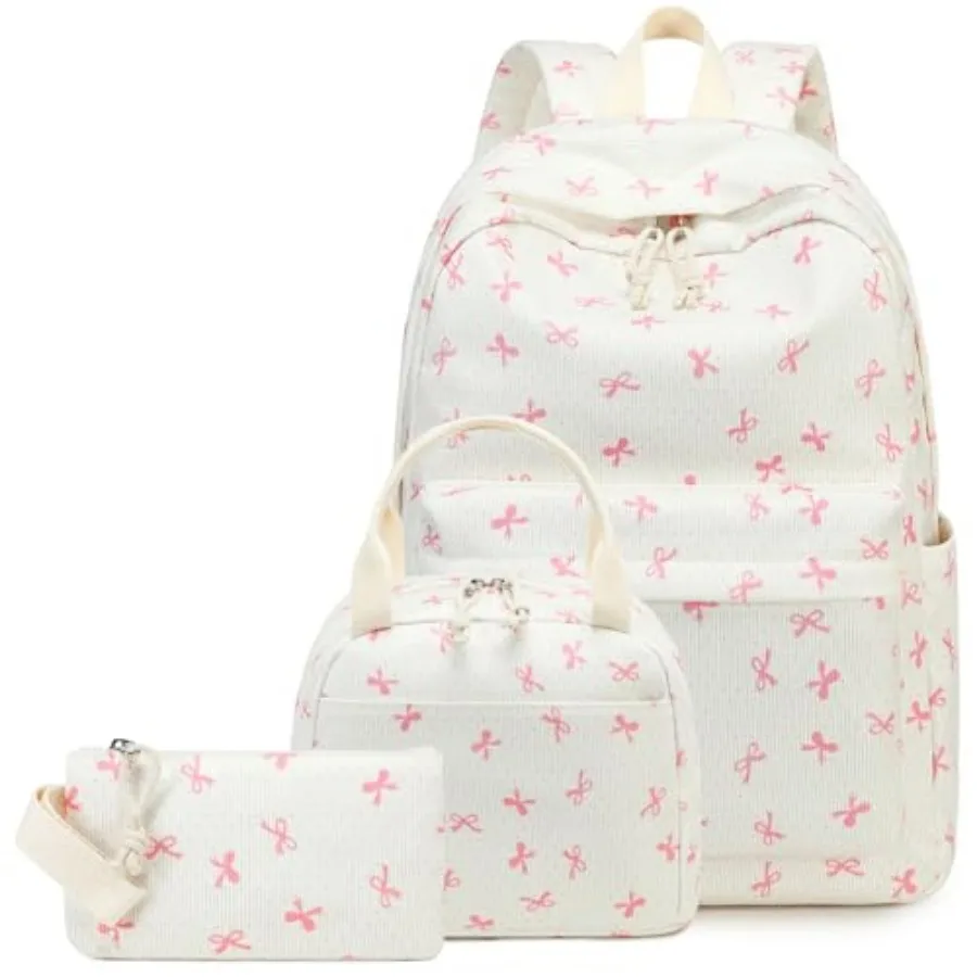 

LEDAOU Backpack for Girls School Bag Bookbag Teen Backpack Set Daypack with Lunch Bag and Pencil Case