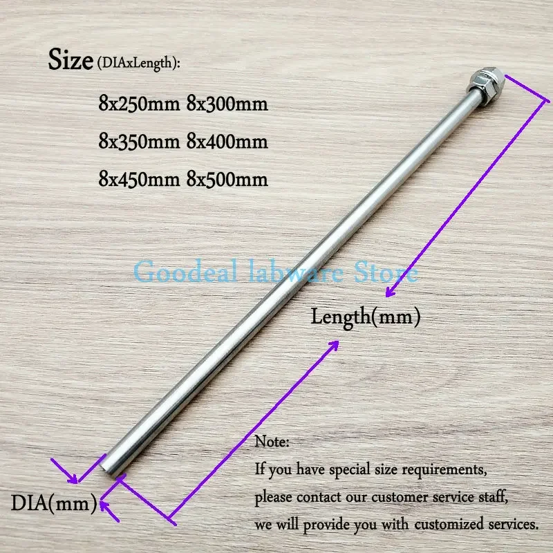 1pcs DIA 50mm to 180mm Stainless Steel Saw Tooth Type Dispersion Stirring Plate with Diversion Hole, Lab Stirrer Rod with Nut