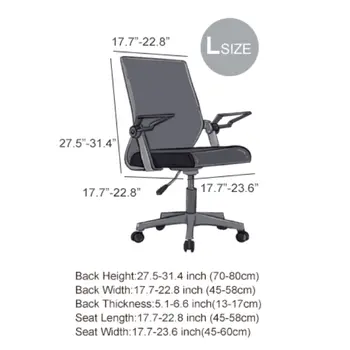 Sametové potahy na kancelářské židle, roztažitelné potahy na počítačové židle se středním a vysokým opěradlem, univerzální potahy na manažerské židle 10 nejlepší prodej sametové potahy na židle - №10
