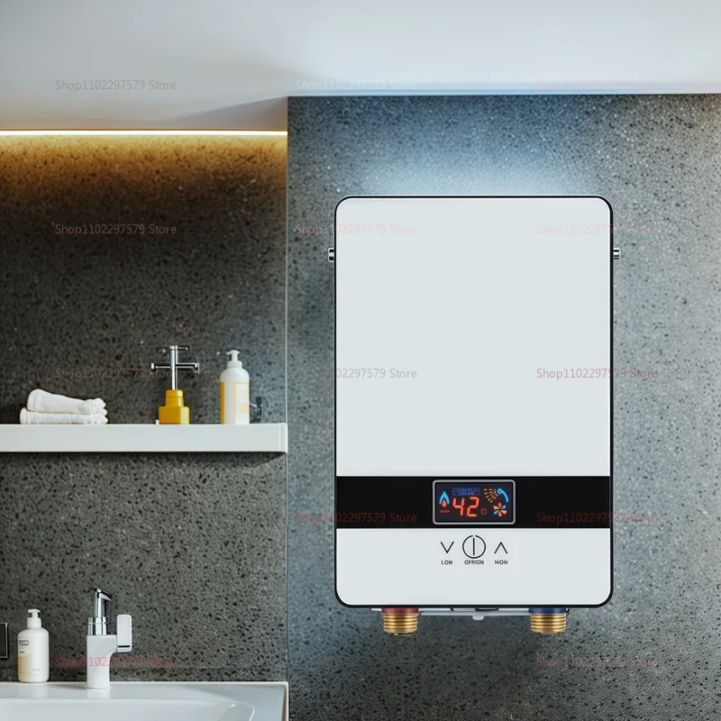 سخان مياه كهربائي فوري محمول، مناسب للاستخدام المنزلي، تسخين سريع، المطبخ والحمام، مقاوم للماء