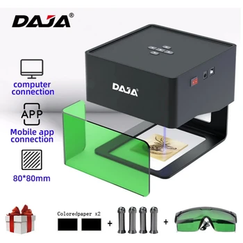 DAJA Laser Engraver CNC Diy DJ6 Laser Engraving Machine 3000mw Speed ​​Mini Logo Mark Printer Cutter Woodworking Wood Plastic