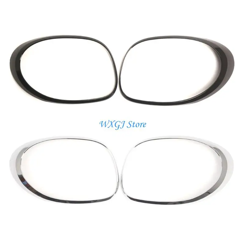 37JE Set of 2 Weather Resistant Chrome Trims for Tail Lights Easy Installation Design