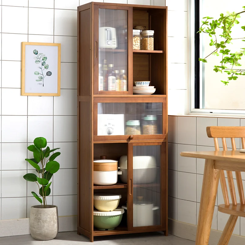 

Kitchen shelves Multi-layer storage racks Microwave oven Storage cabinets Floor-to-ceiling seasonings Food dishes Household cupb