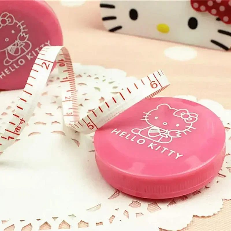 شريط قياس Sanrio Hello Kitty ، لطيف ، رسوم متحركة ، قابل للحمل ، قياس ، ملابس ، فتاة وطفل ، هدية العيد