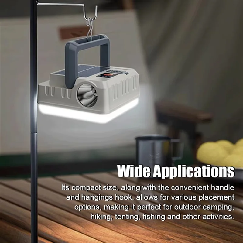 

AZ-Portable Solar Camping Light Multifunctional Campsite Lantern Waterproof Flashlight Power Bank Functions