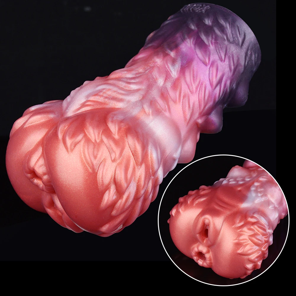 NNSX Silicone Realistic Vagina Lifelike Artificial Male Masturbator Animal Dual Channel Real Pocket Pussy Sex Toys Erotic Goods