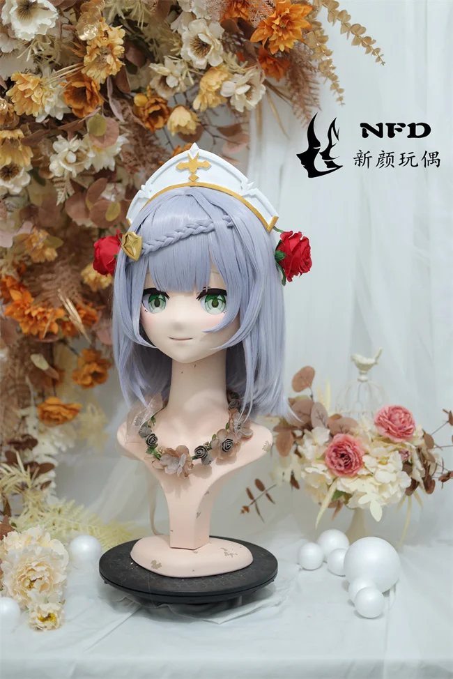 (Noelle) Full head super sweet female resin crossdressing BJD Doll kig cosplay kigurumi mask