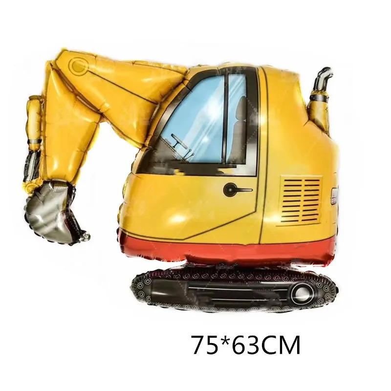 1PCS/PACK Construction Crane Excavator Engineering VehicleFoil Balloons Cement Truck Baby Shower Boys Birthday Party Supplies